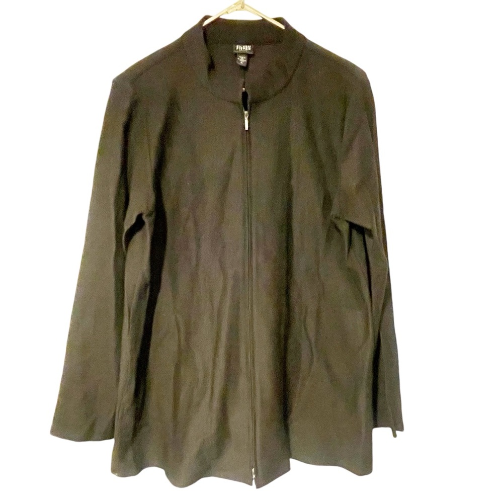 Eileen Fisher Size Petite Large Full Zip Up Lightweight Jacket